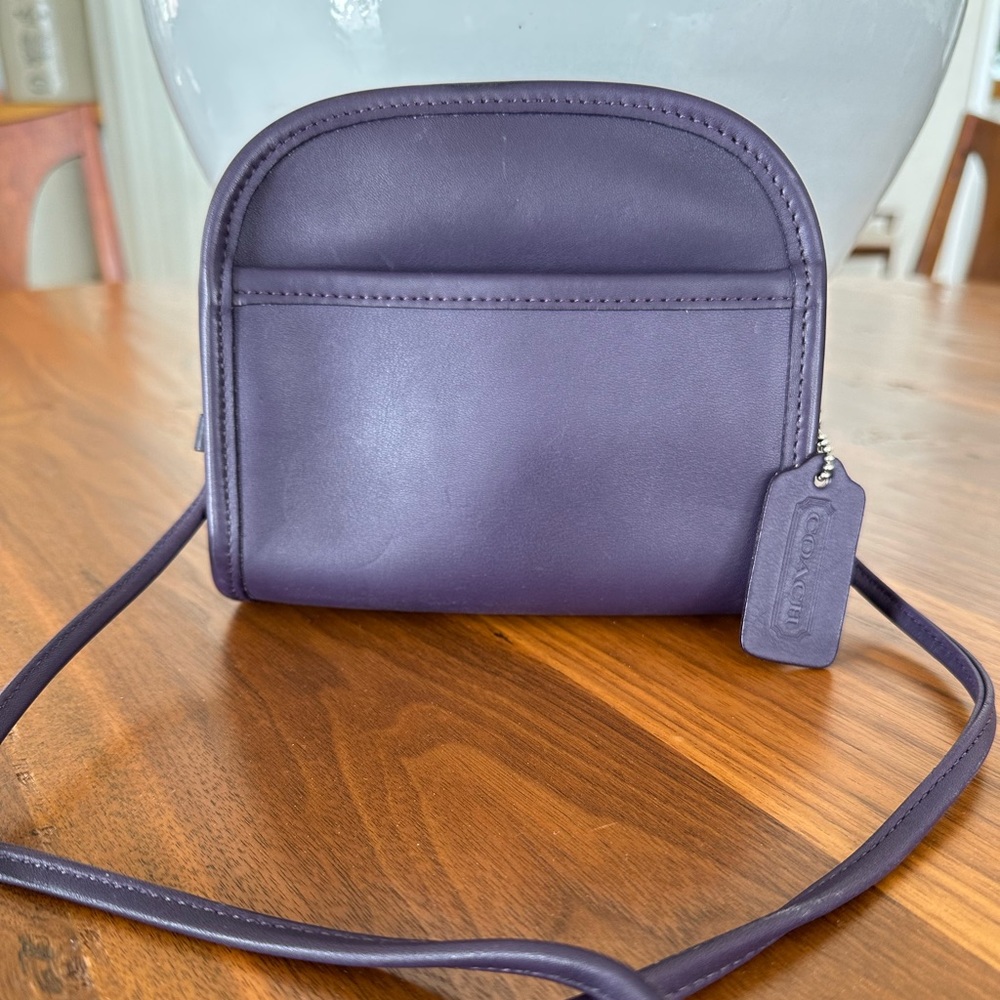 Vintage 1980s Coach purple leather Abbie Crossbody 9017